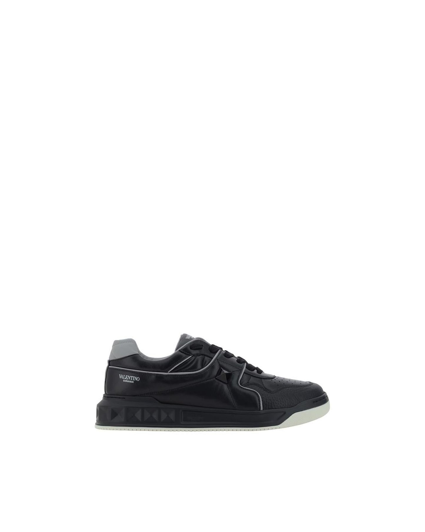Valentino Garavani Open Sneakers Leather Casual Men Black Black
