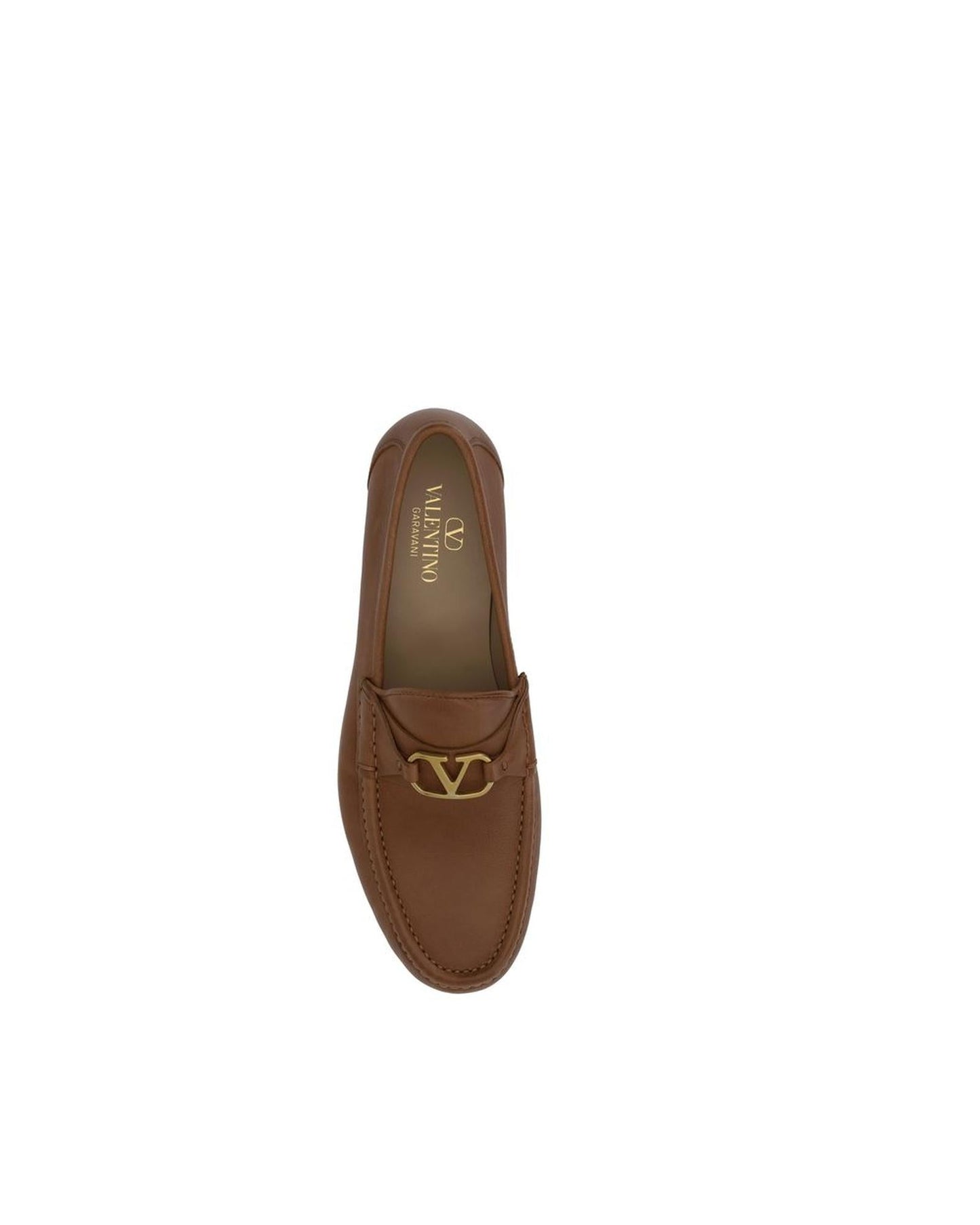 Valentino Garavani Rockstud Leather Loafers Men Brown