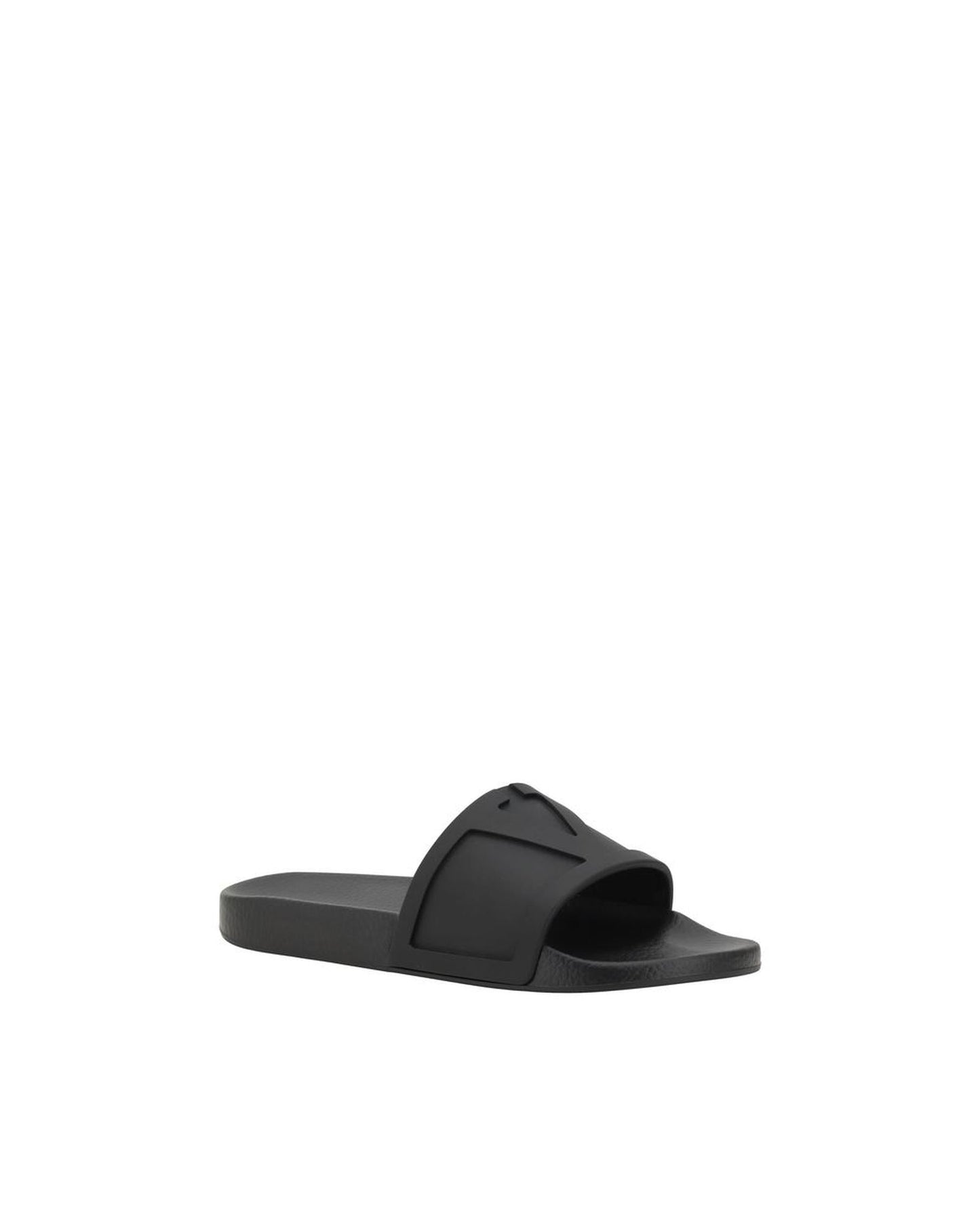 Valentino Garavani Rubber Slides Casual Comfort Men Black Sandals