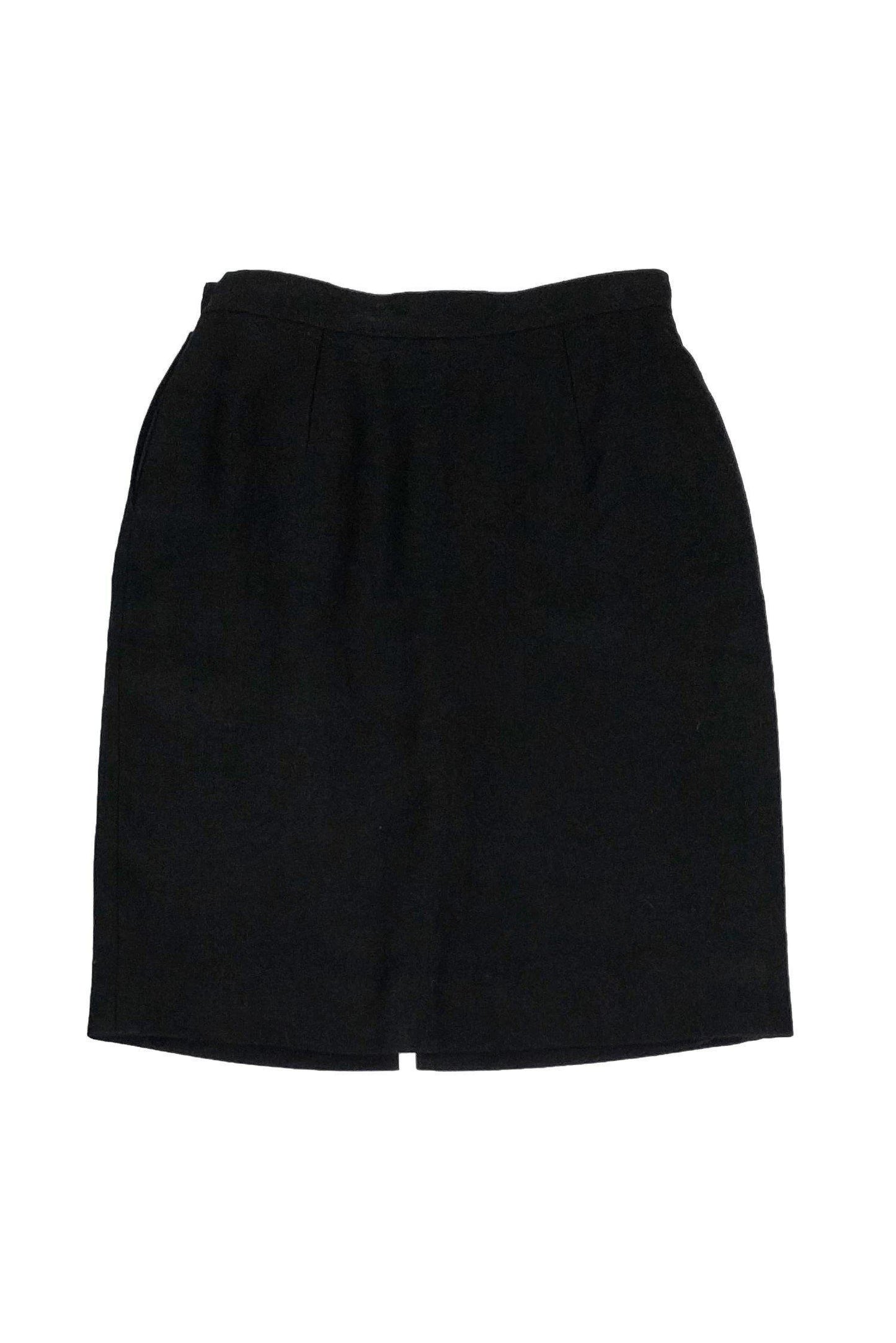 Valentino - Black Linen Skirt Sz 6