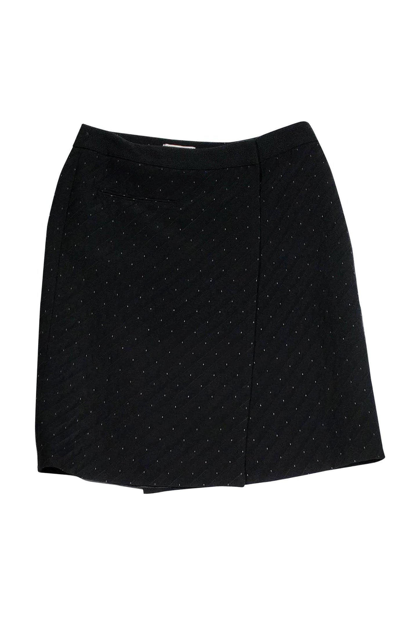 Valentino - Black w/ Pink Threads Skirt Sz 8