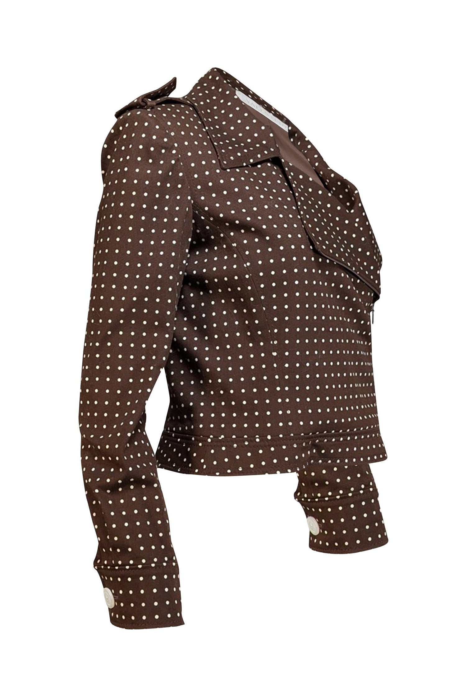Valentino - Brown & Cream Polka Dot Jacket Sz 6