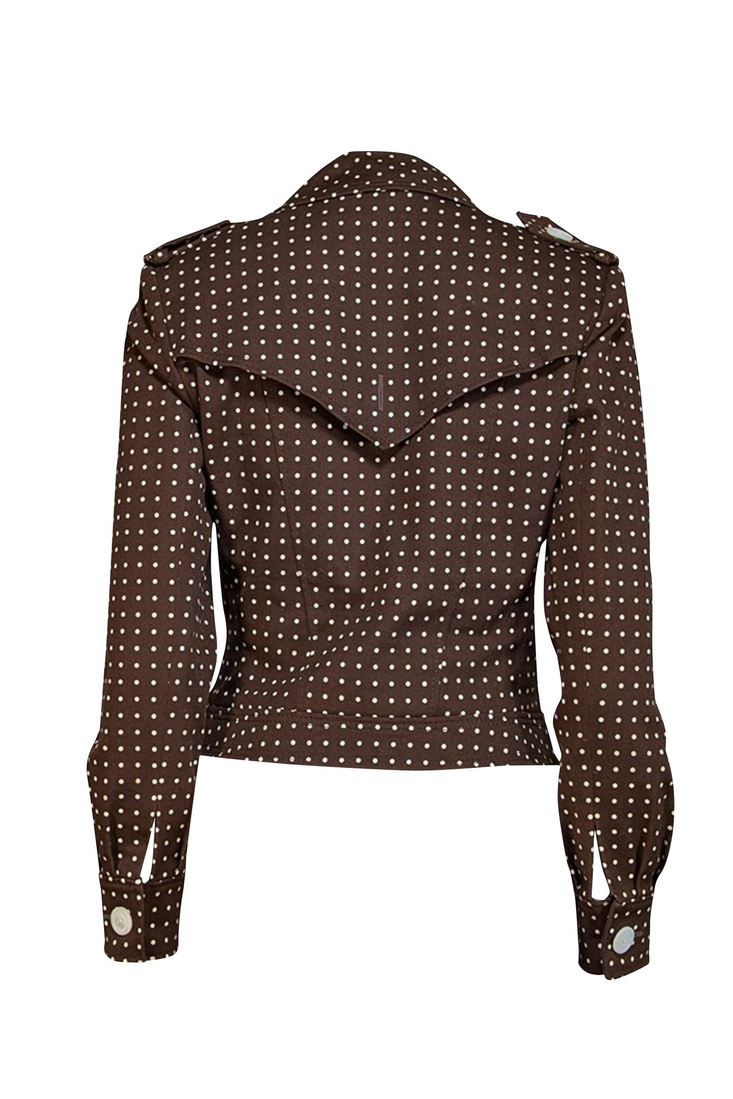 Valentino - Brown & Cream Polka Dot Jacket Sz 6