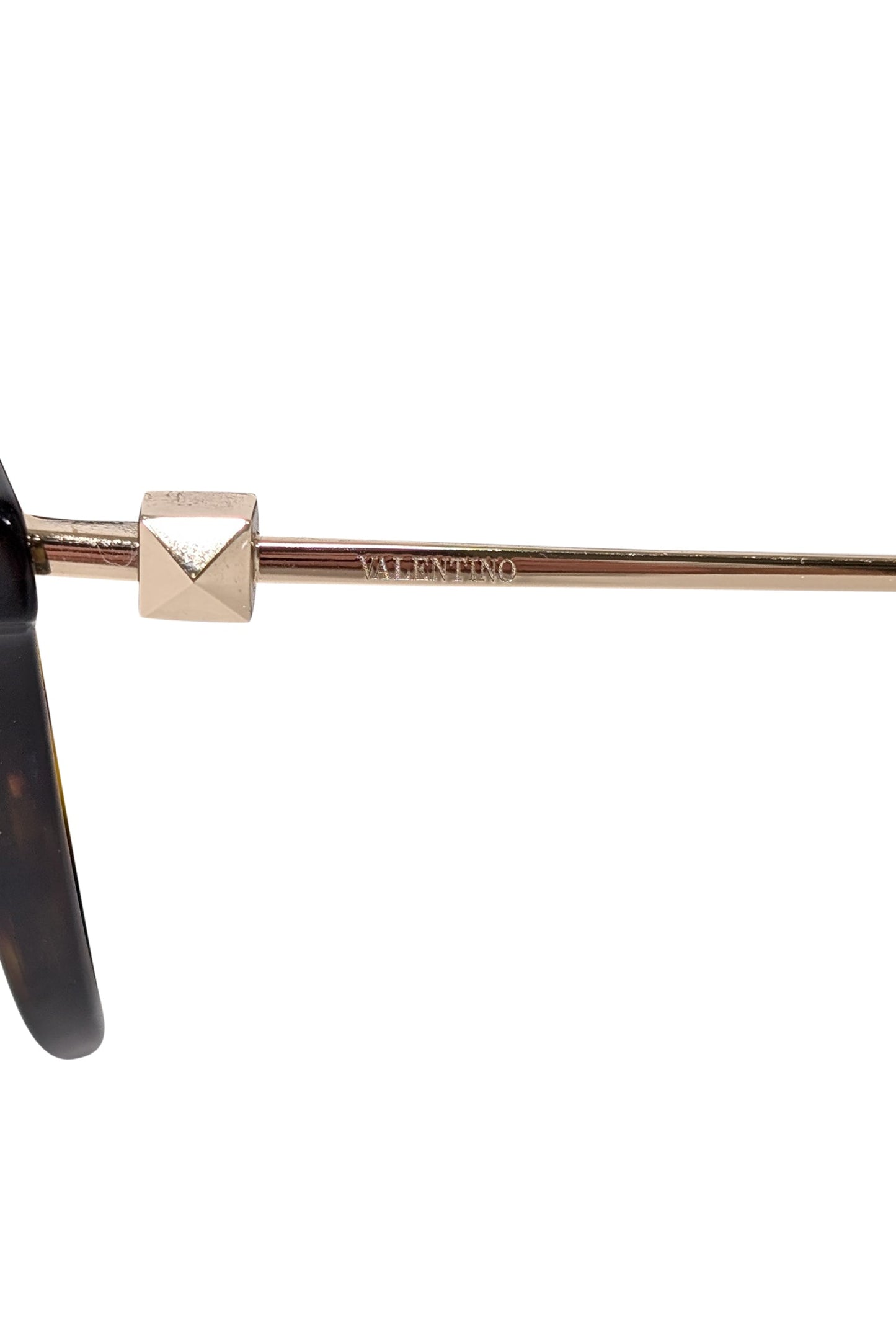 Valentino - Brown Tortoise Round Sunglasses