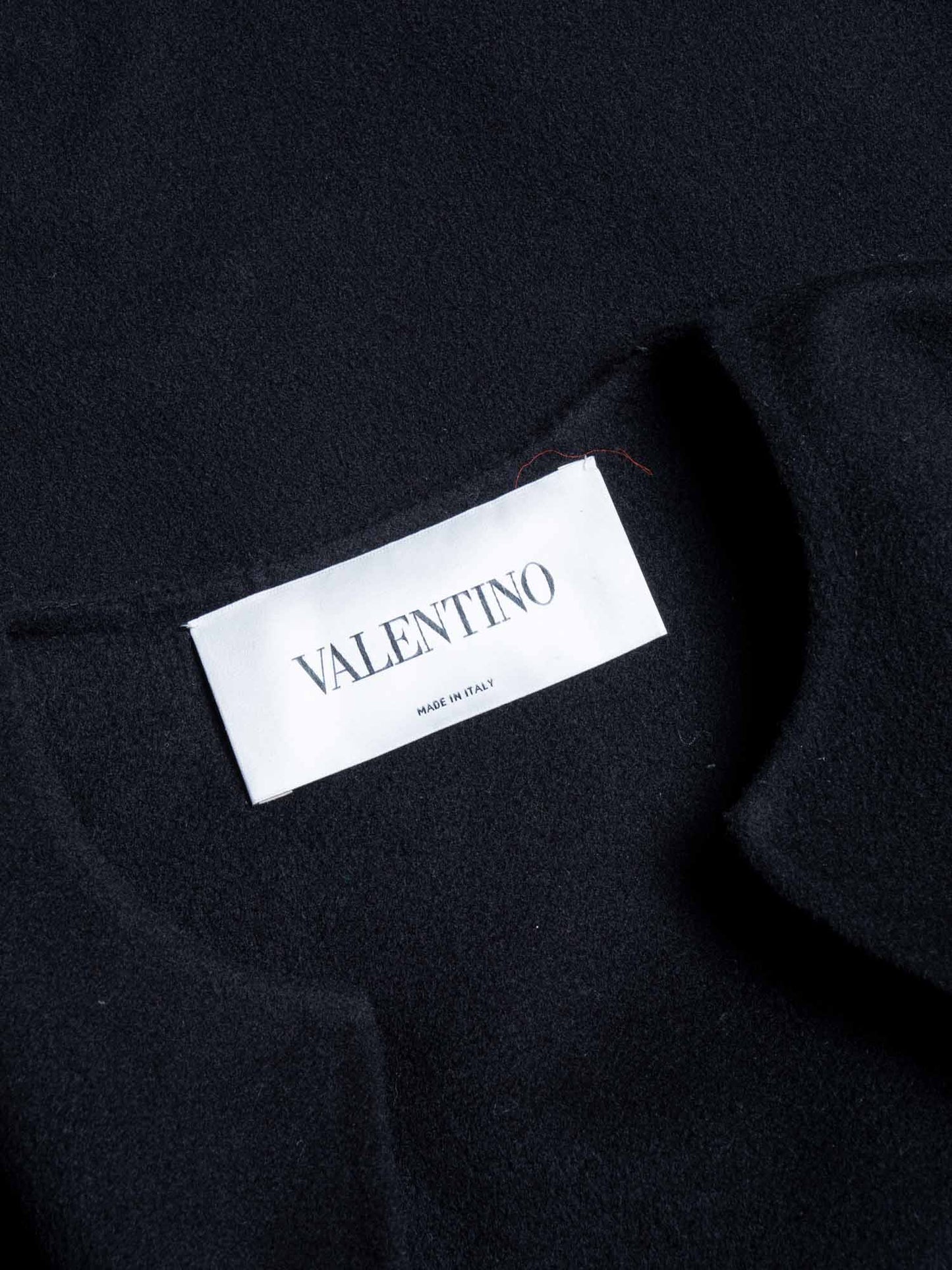 Valentino Cashmere Ruffled Cape Black