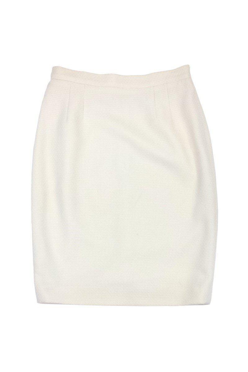 Valentino - Cream Wool Skirt Sz 10