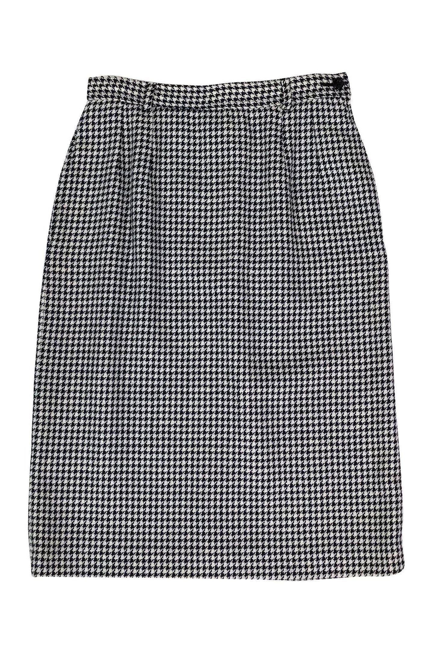 Valentino - Navy & White Houndstooth Skirt Sz 8