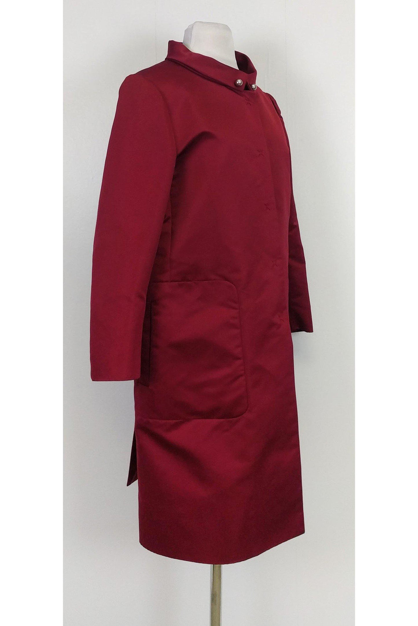 Valentino - Red Satin w/ Pearl Jacket Sz 10