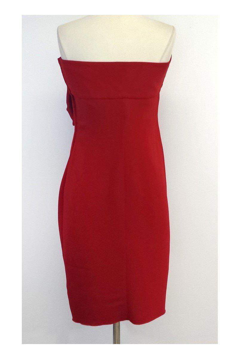 Valentino - Red Strapless Ruffle Dress Sz 10