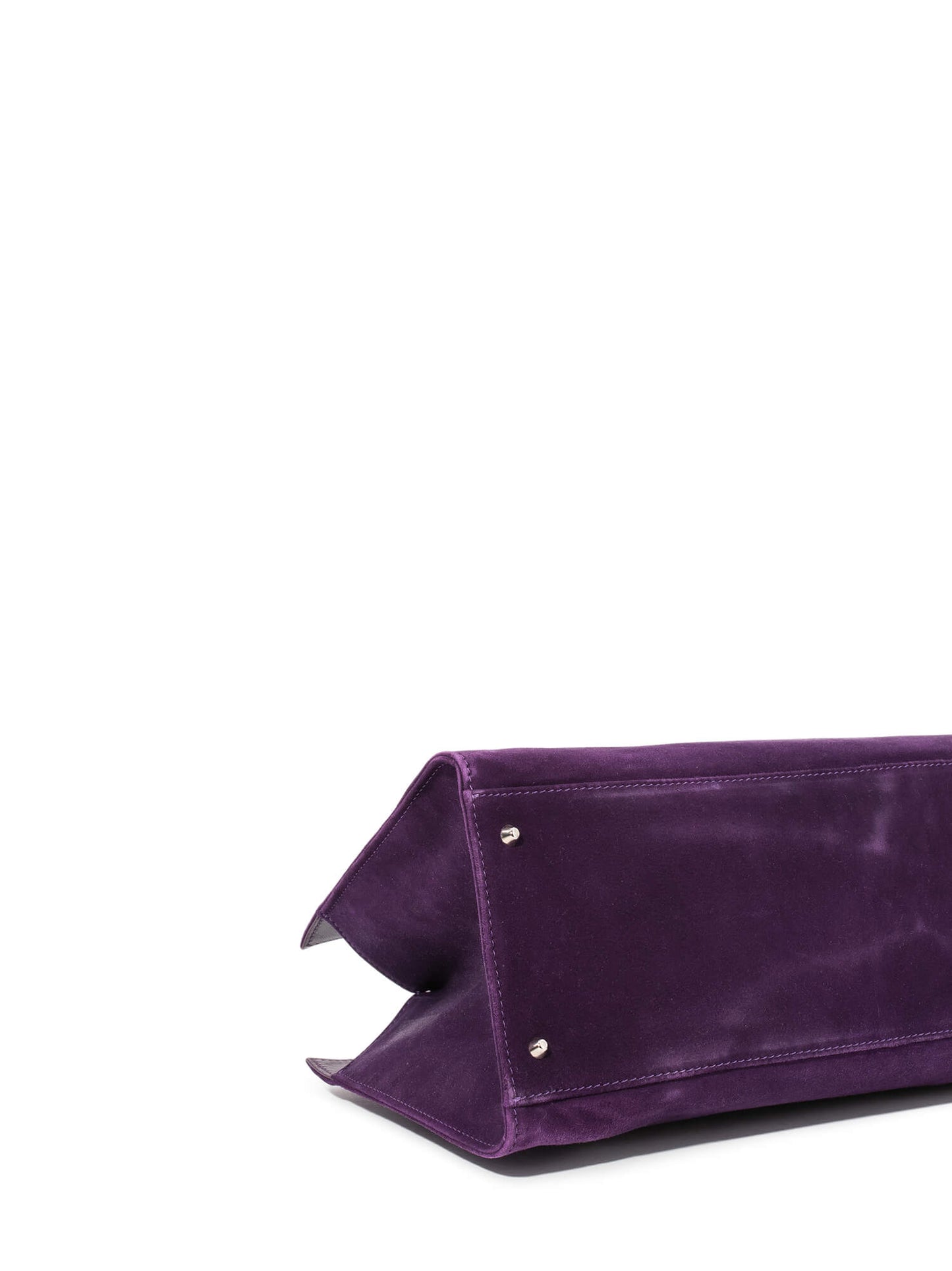 Valentino Suede Logo Triangle Bag Purple
