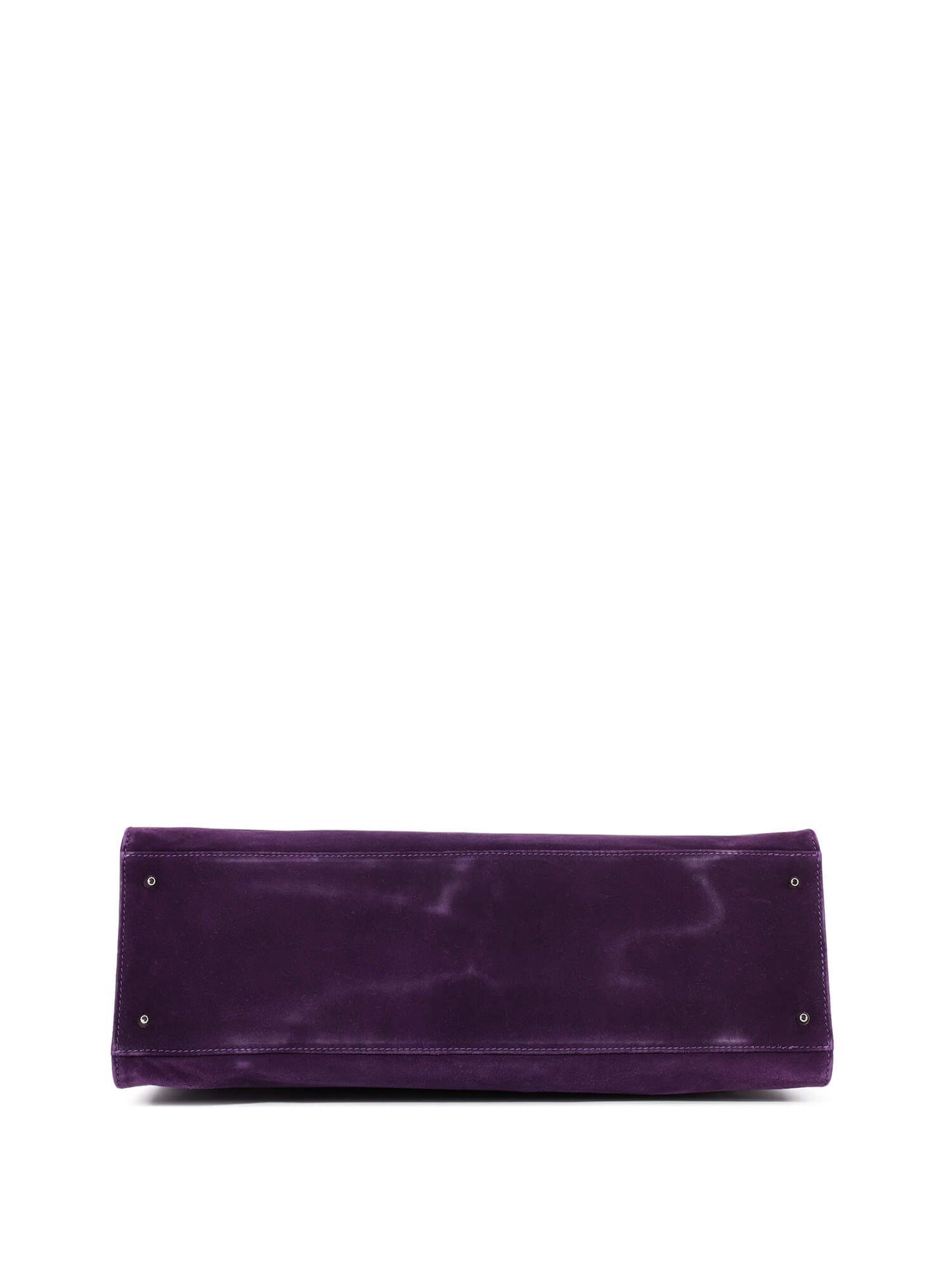 Valentino Suede Logo Triangle Bag Purple