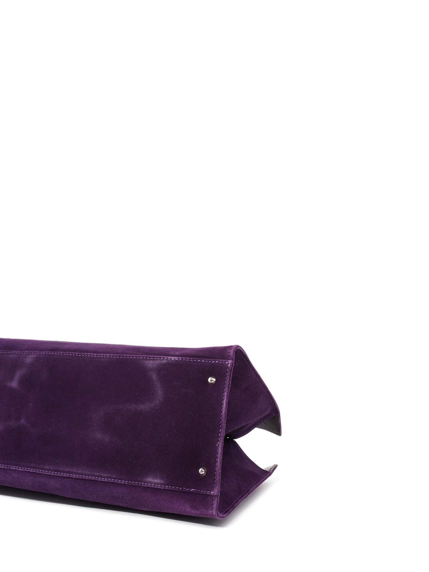 Valentino Suede Logo Triangle Bag Purple