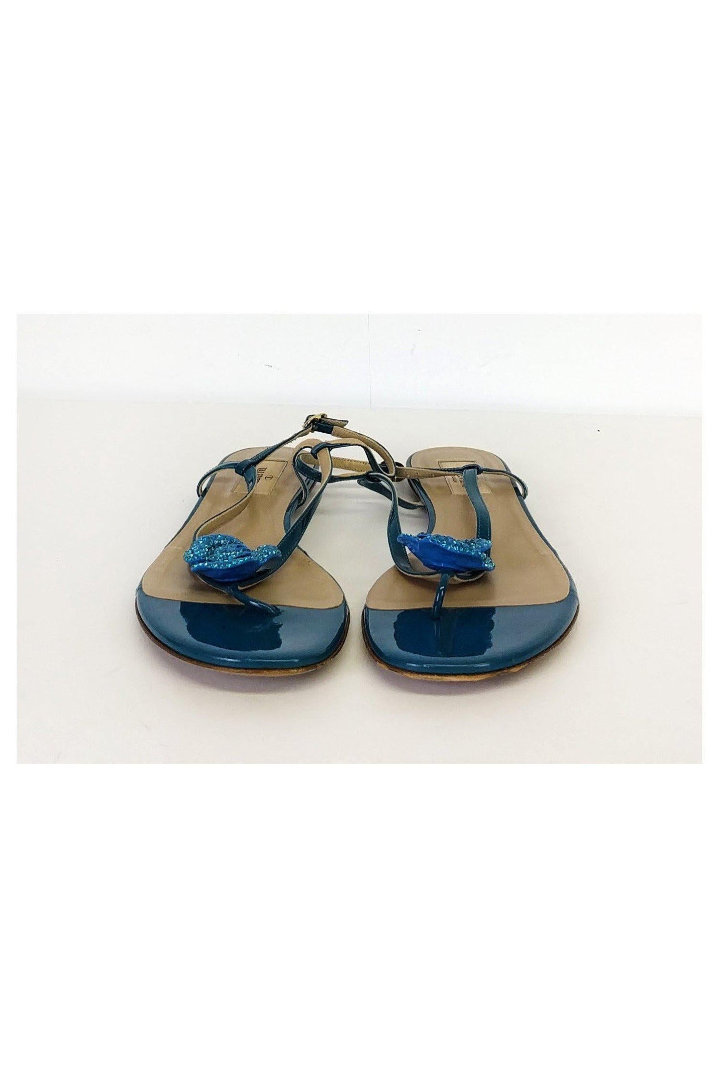 Valentino - Teal Floral Sandals Sz 9.5