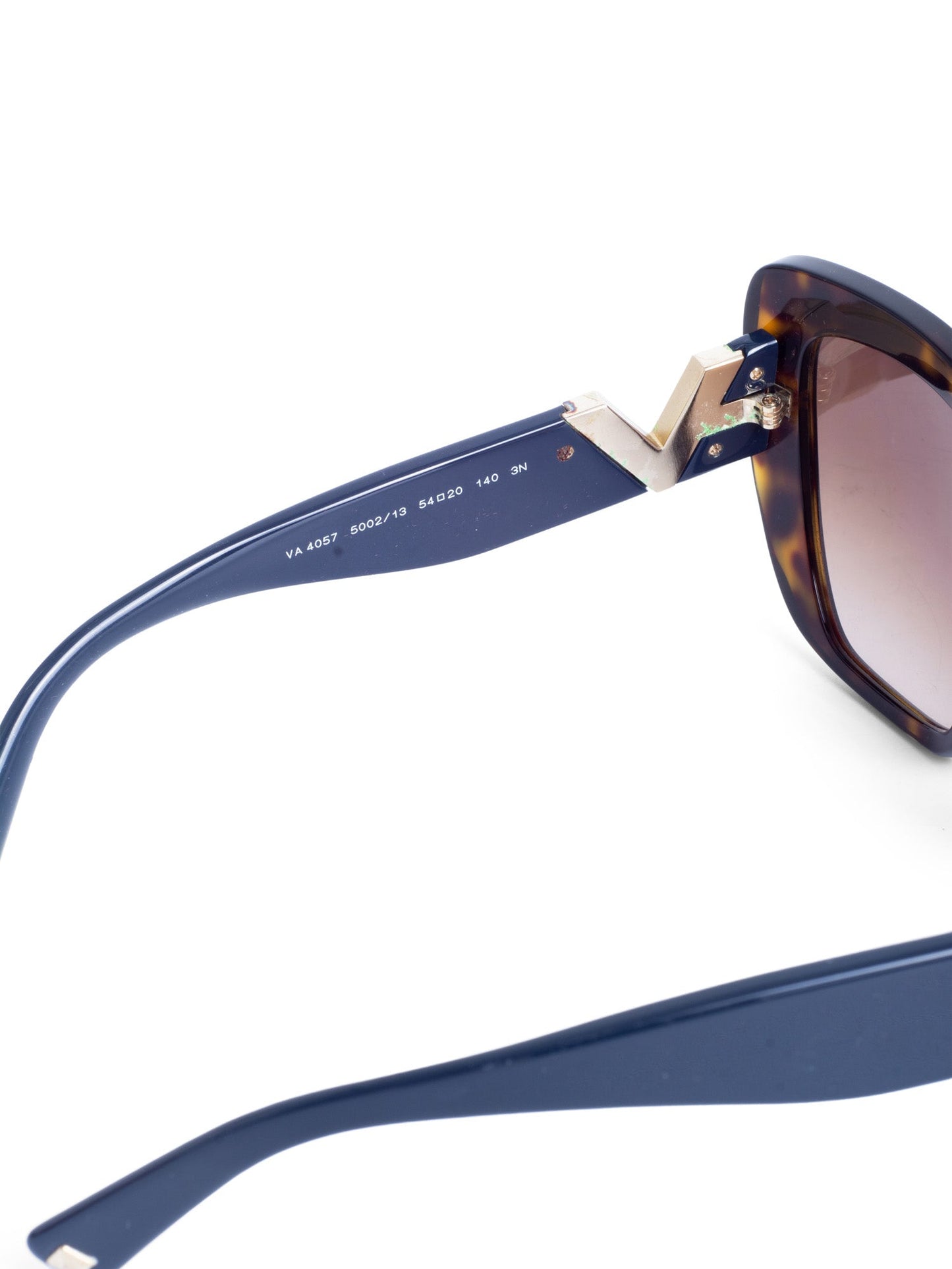 Valentino V Logo Tortoiseshell Cat Eye Sunglasses Brown Blue