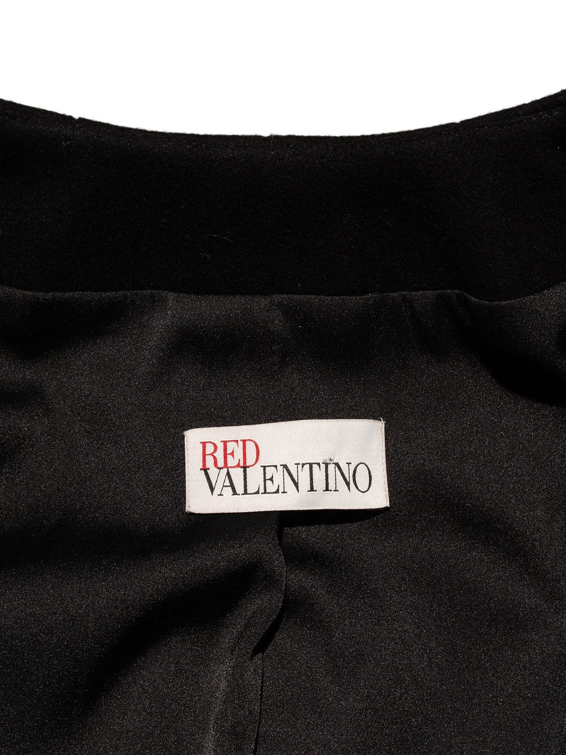 Valentino Wool Pleated Short Coat Black