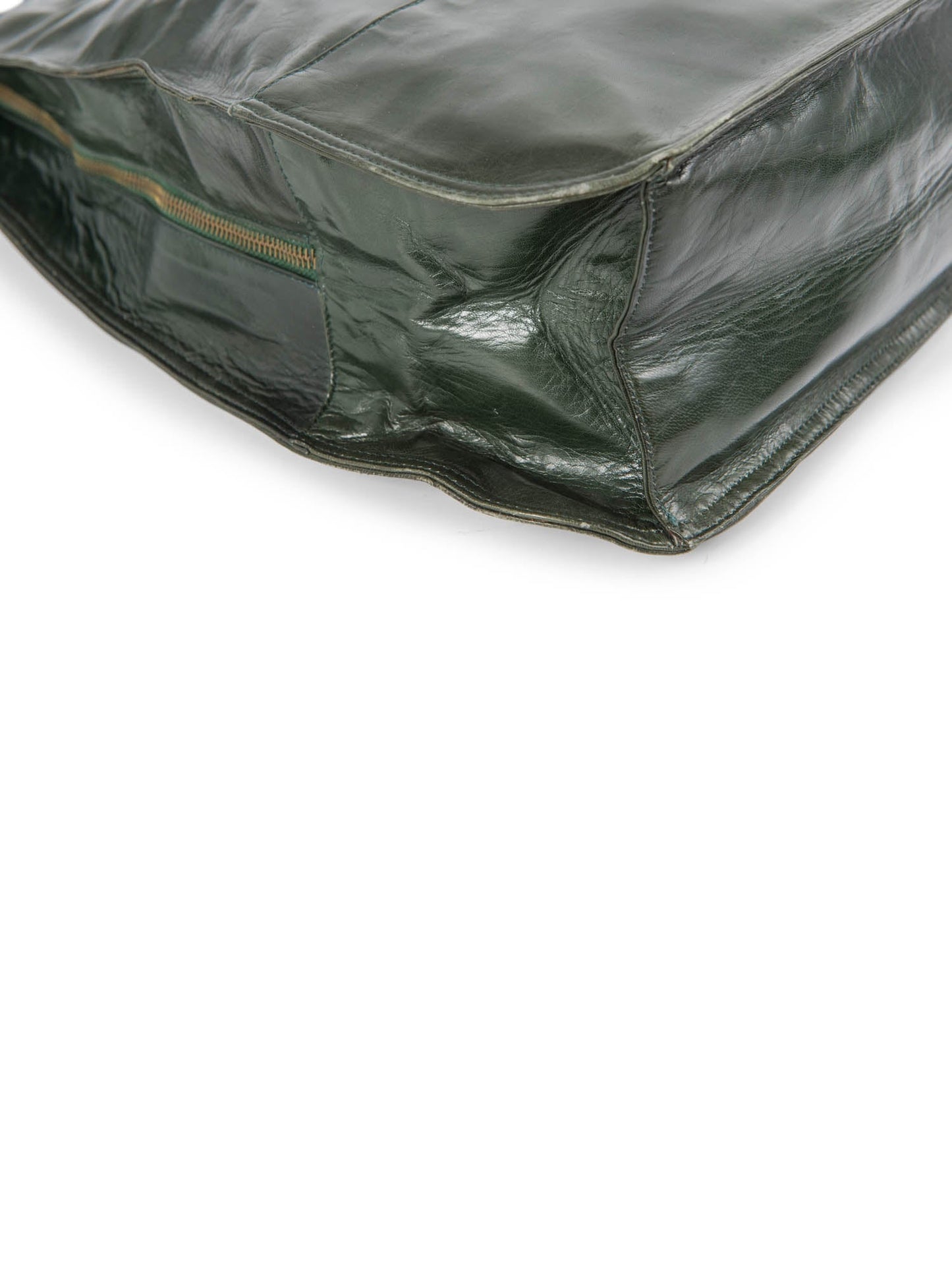 Valentino by Mario Vintage Leather Logo Zippered Hobo Bag with Wallet Green