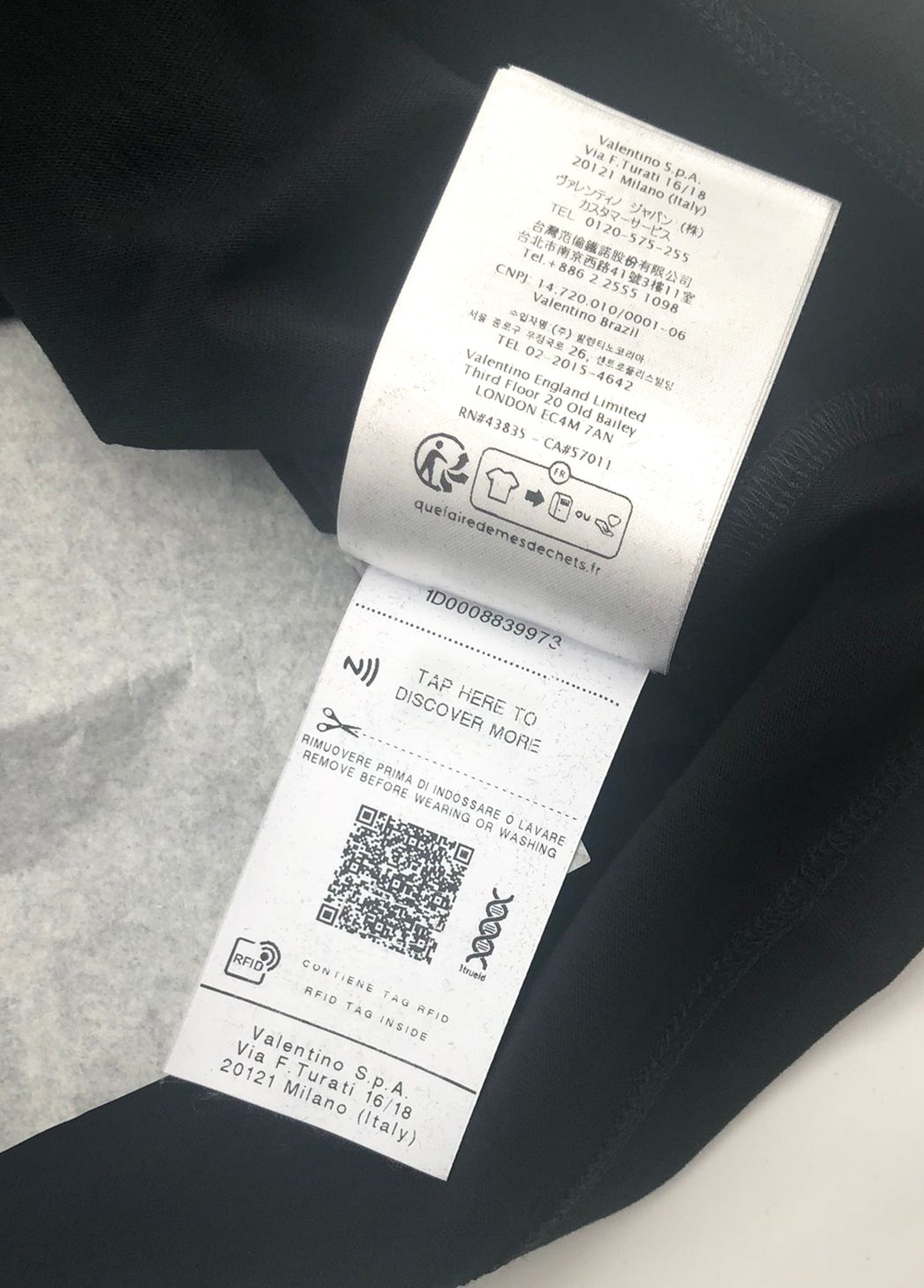 Valentino Black Vlogo Signature Patch T-Shirt