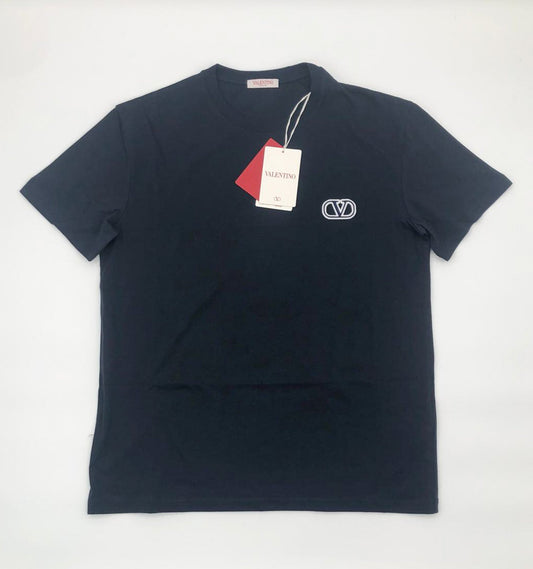 Valentino Navy Blue Vlogo Signature Patch T-Shirt Navy Blue