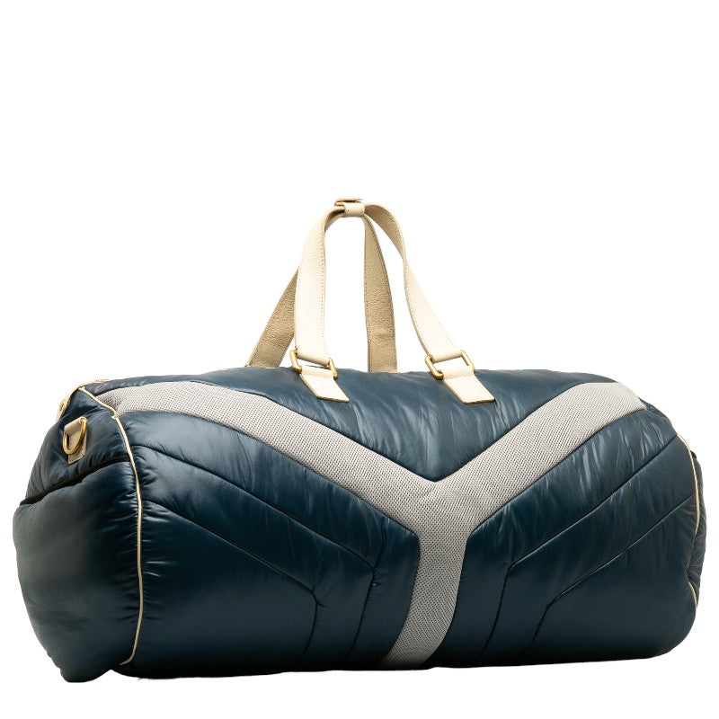 Saint Laurent Large Duffle Bag Blue Ivory