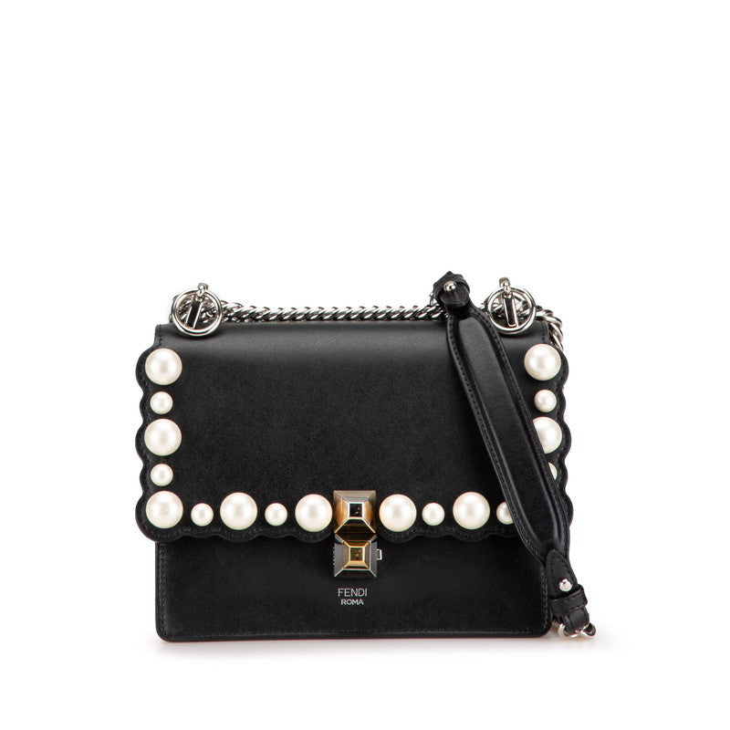 Fendi Kan I Mini Pearl Chain Shoulder Bag 8M0381