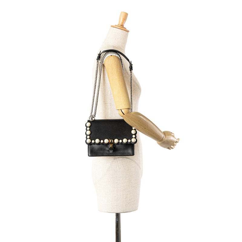 Fendi Kan I Mini Pearl Chain Shoulder Bag 8M0381