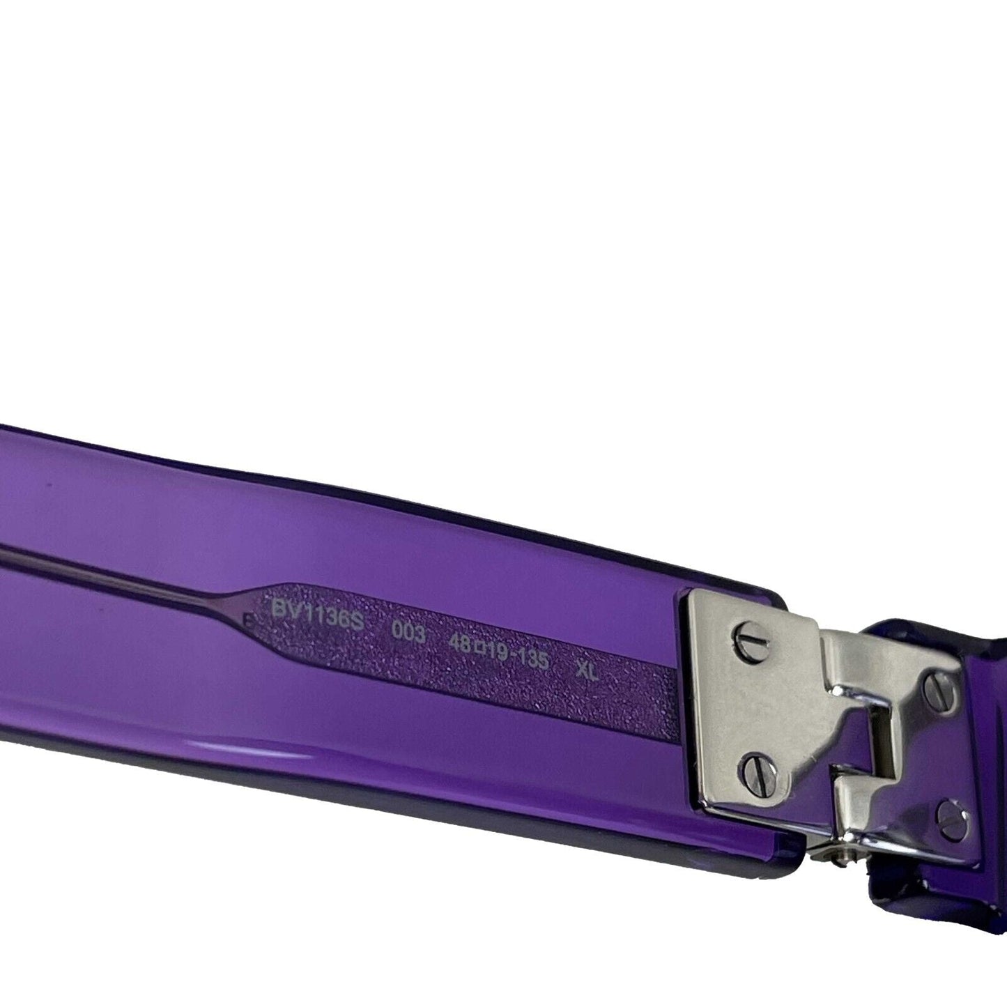 BOTTEGA VENETA 2022 Purple Violet Squared Acetate Translucent Sunglasses
