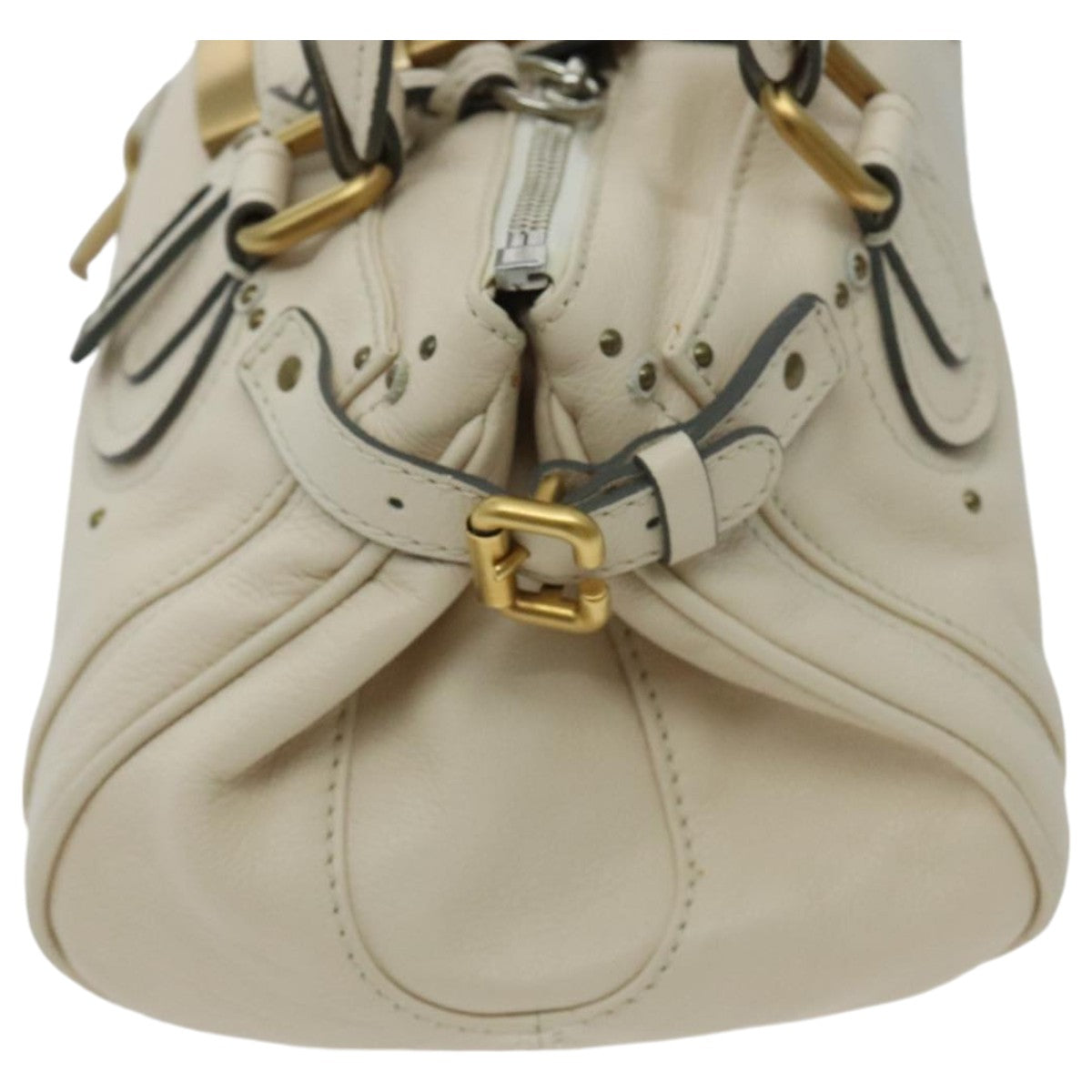 Chloe Paddington Hand Bag Leather Beige Gold am7084