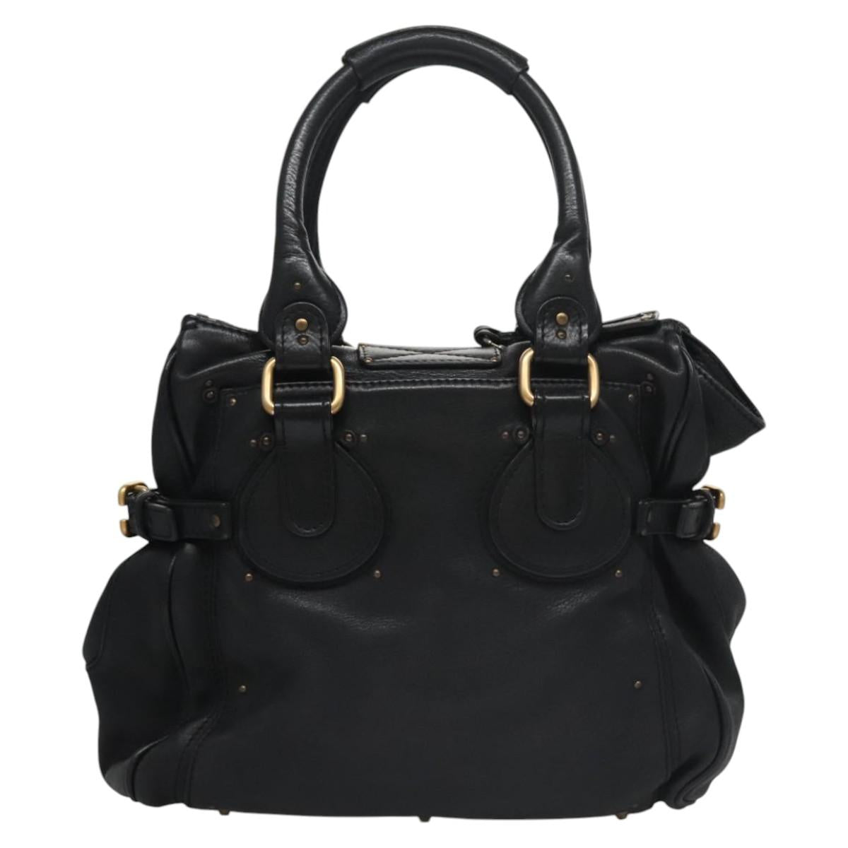 Chloe Paddington Hand Bag Leather Black am7564
