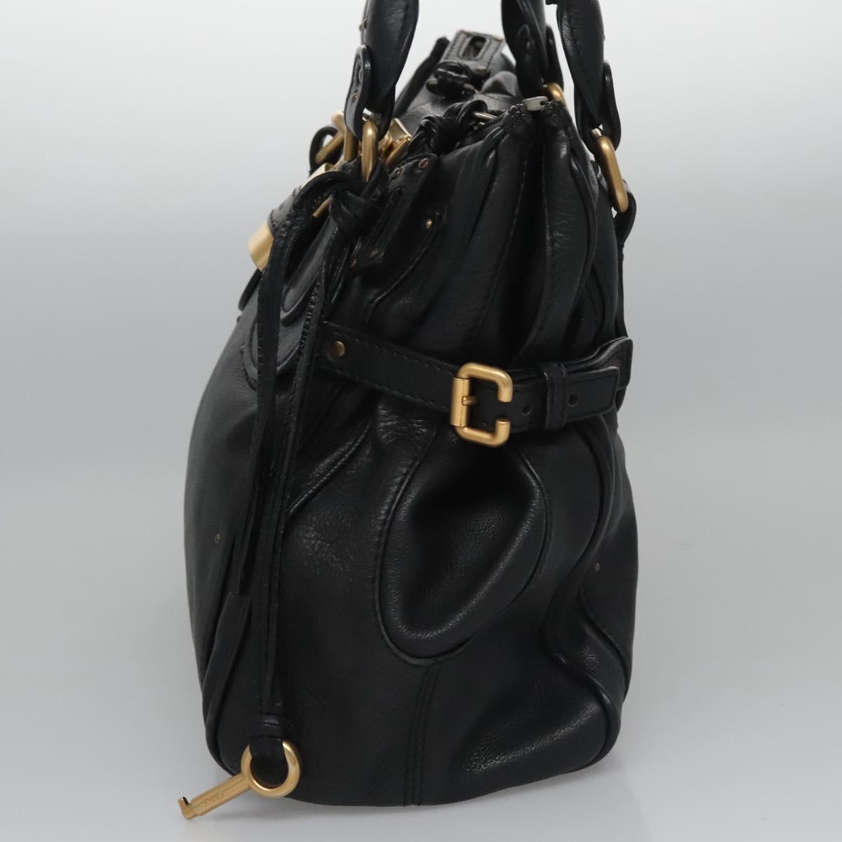 Chloe Paddington Hand Bag Leather Black am7564