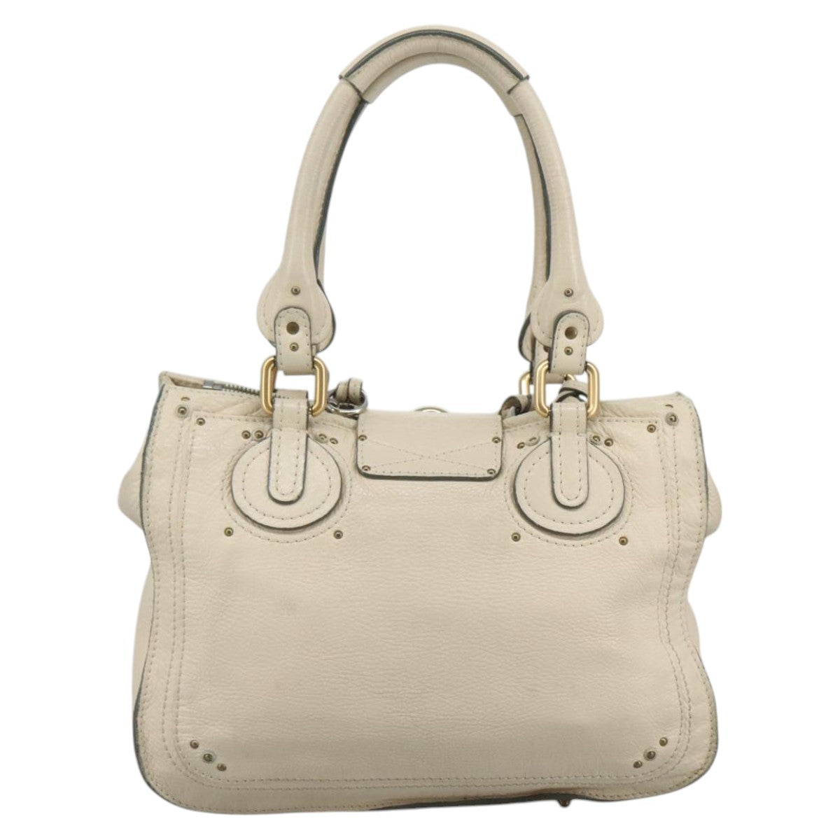 Chloe Paddington Hand Bag Leather Cream am7568