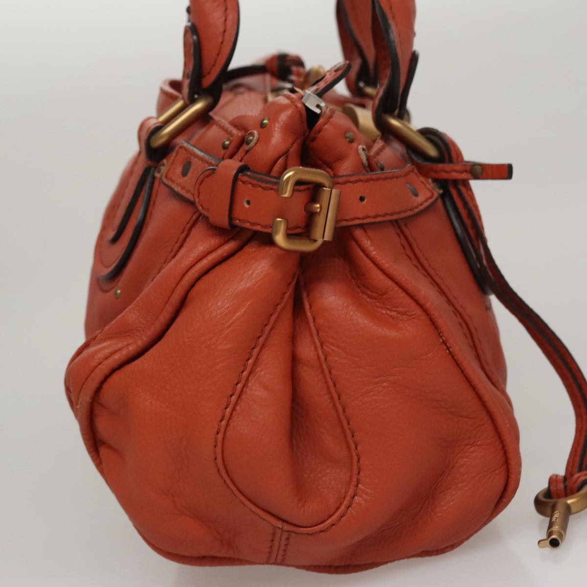 Chloe Paddington Hand Bag Leather Brown am7591
