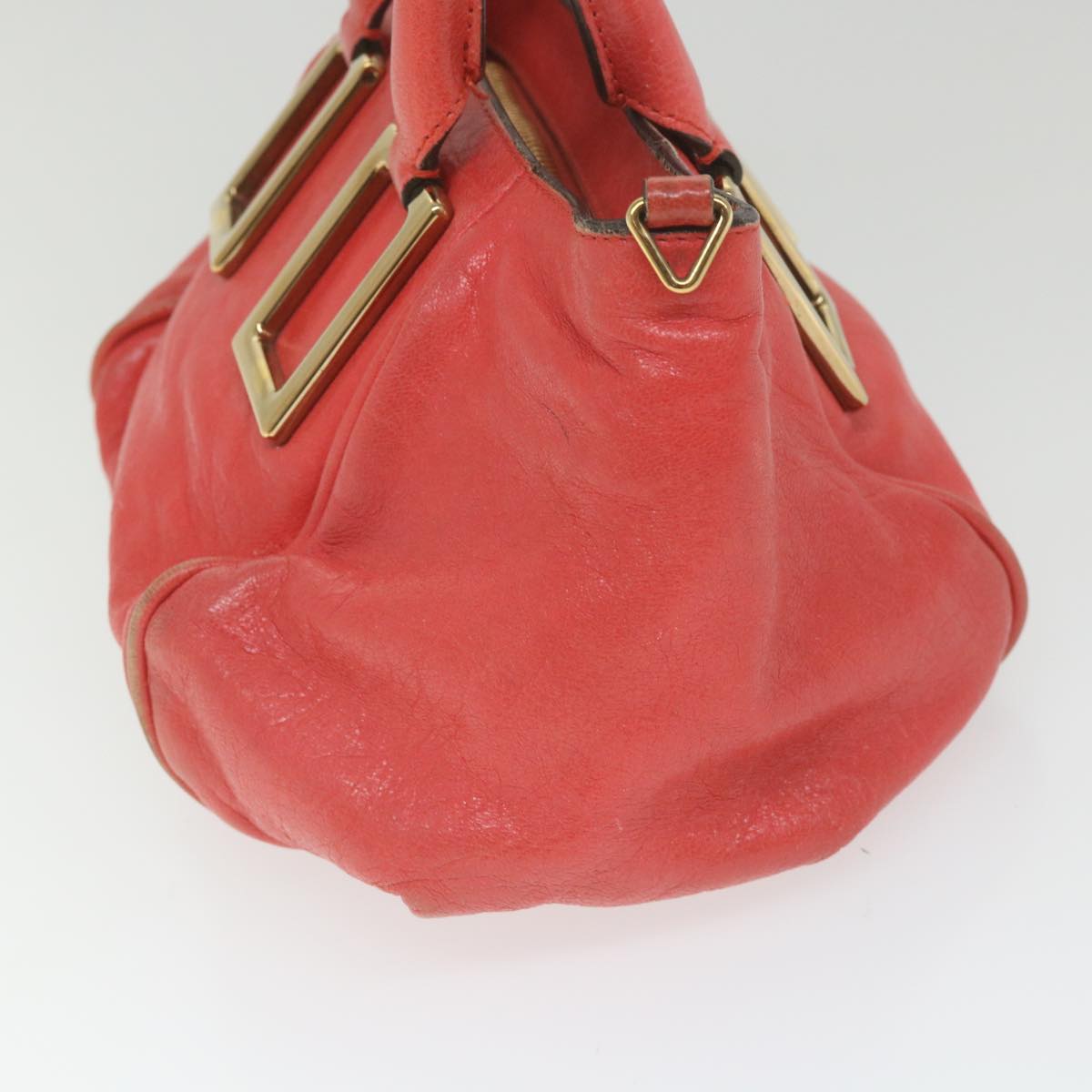 Chloe Etel Hand Bag Leather 2way Red 01 12 50 65 ar10713