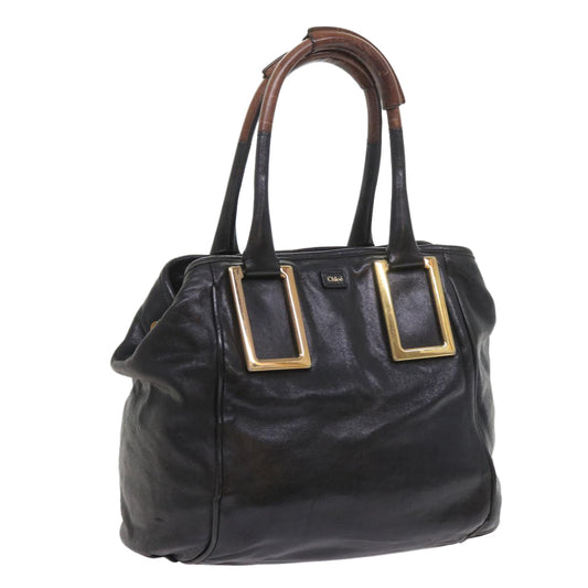 Chloe Etel Hand Bag Leather Black ar10716