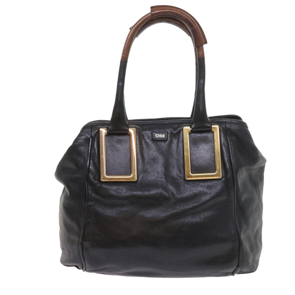 Chloe Etel Hand Bag Leather Black ar10716