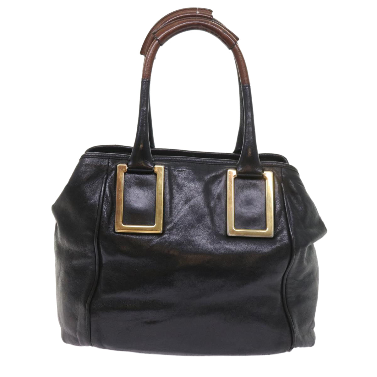 Chloe Etel Hand Bag Leather Black ar10716