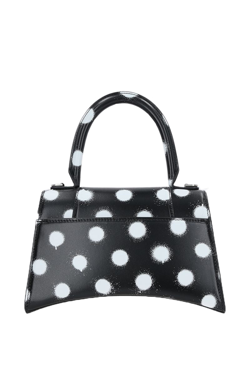 BALENCIAGA Hourglass Small Bag in Sprayed Polka Dots Print