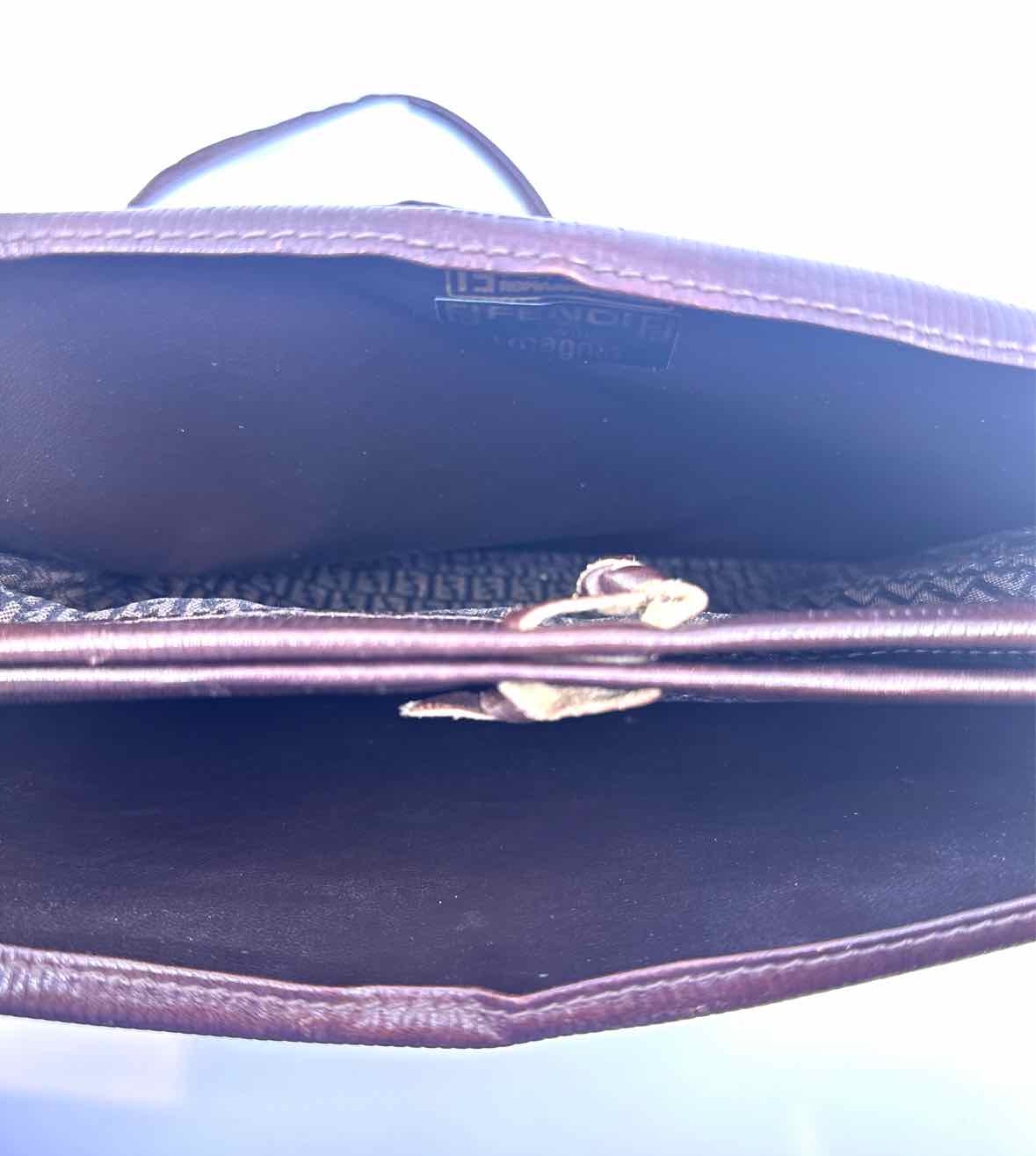 FENDI Brown Leather Monogram Handbag