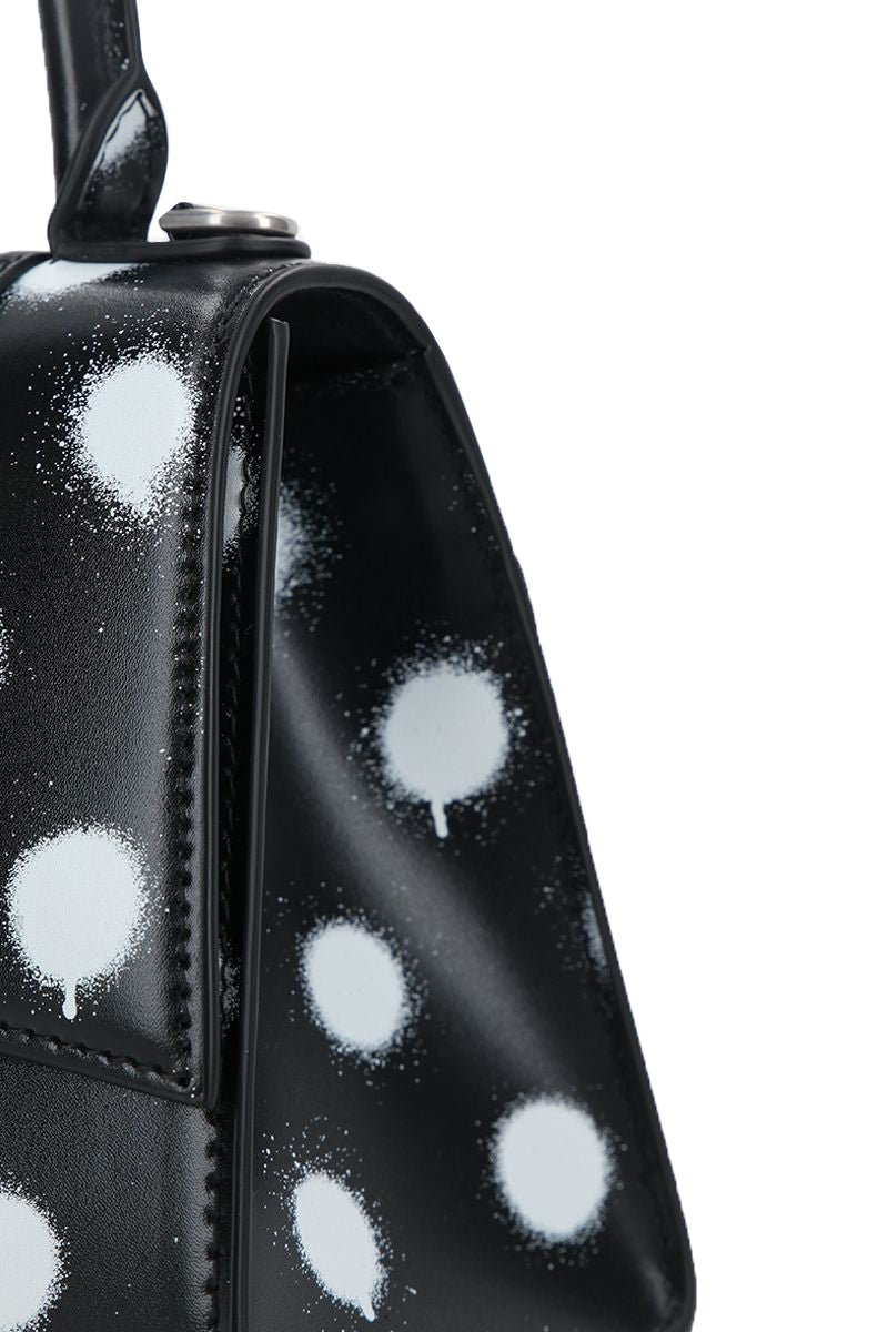 BALENCIAGA Hourglass Small Bag in Sprayed Polka Dots Print