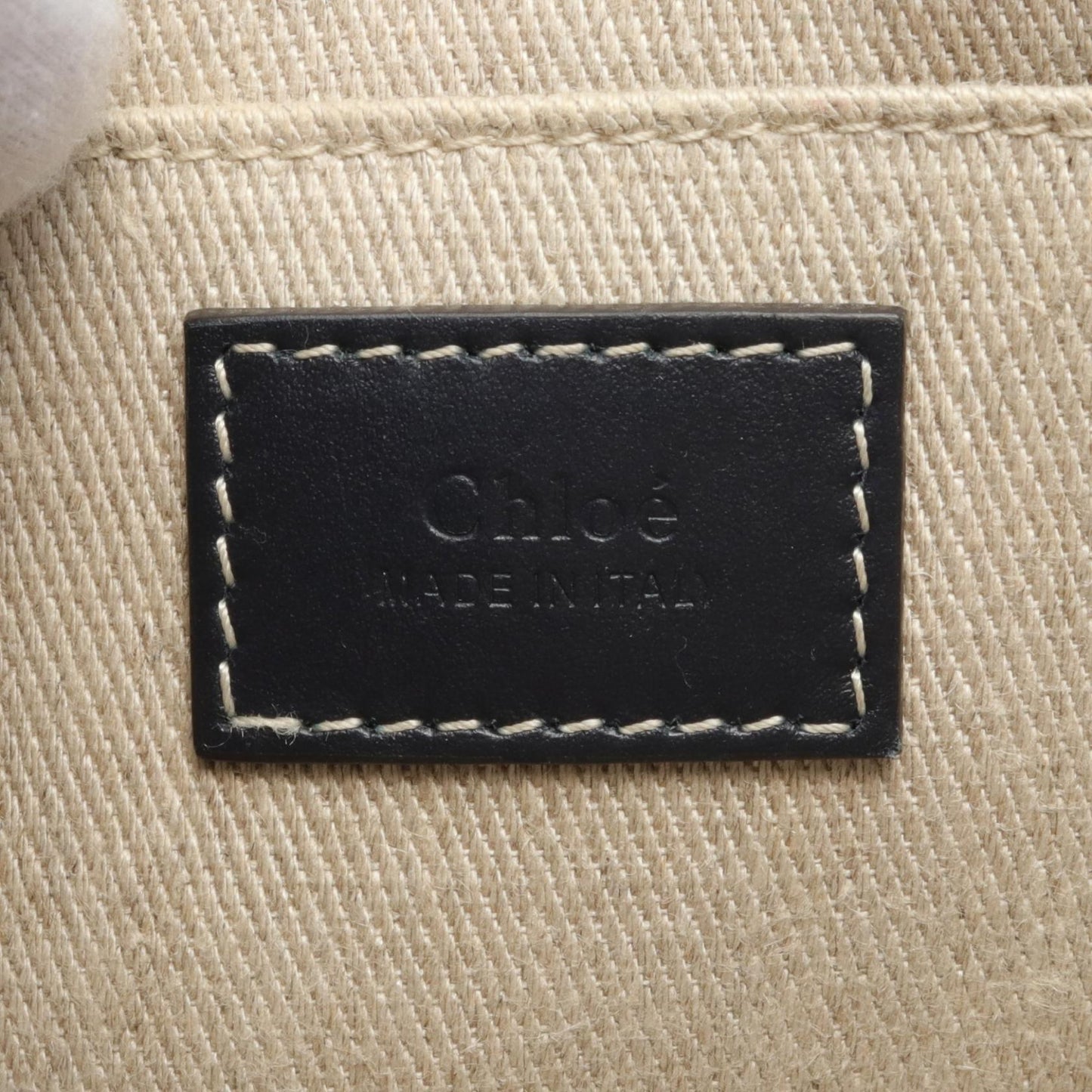 Chloe Woody Mini Canvas Leather Shoulder Bag