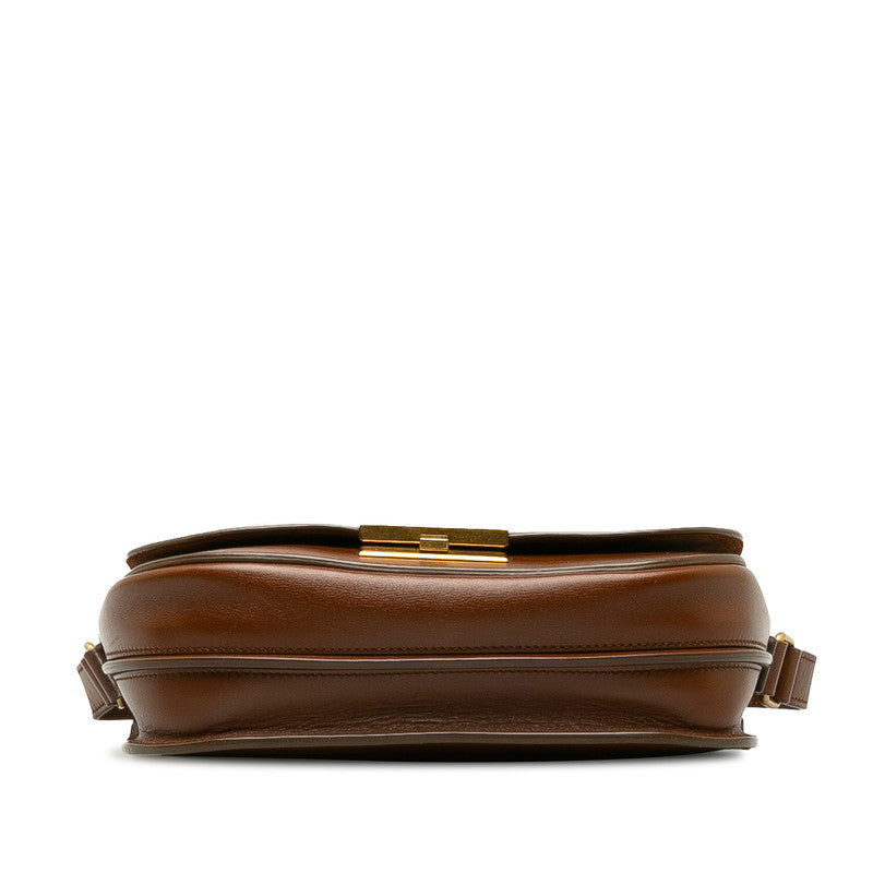 Saint Laurent Shoulder Bag in Calf Leather Brown 532985