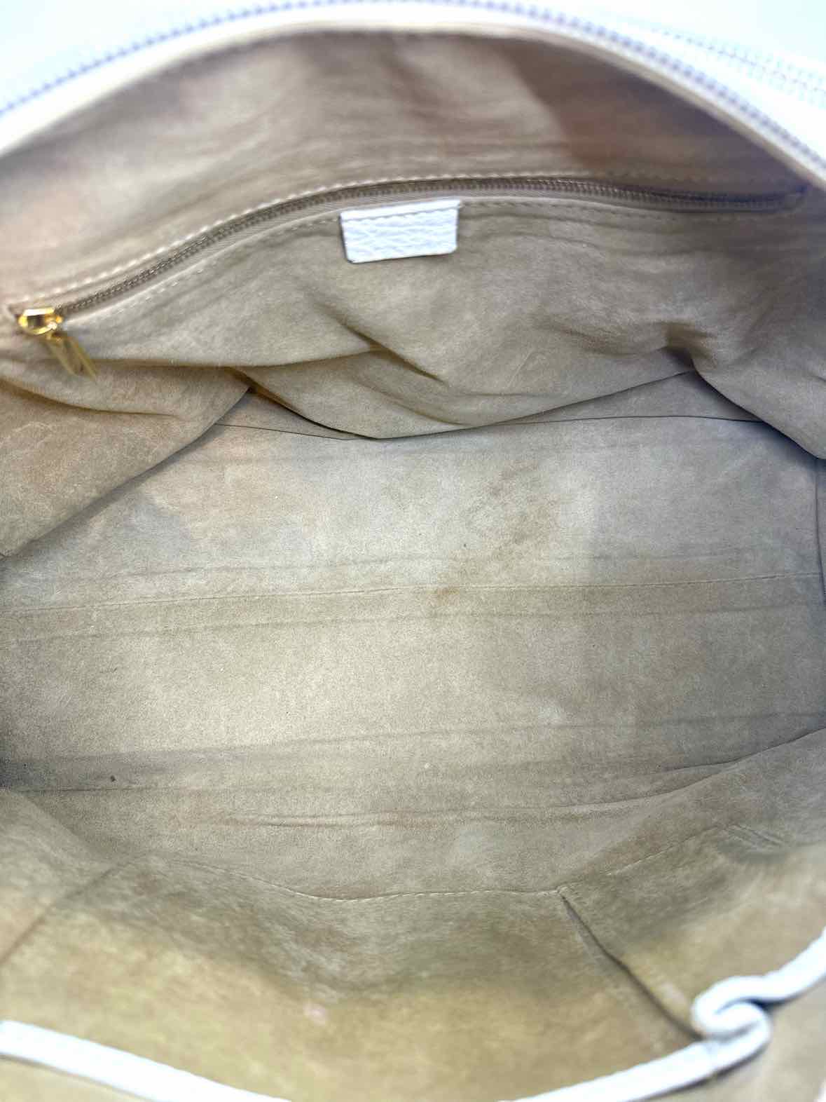 CELINE White Leather Handbag