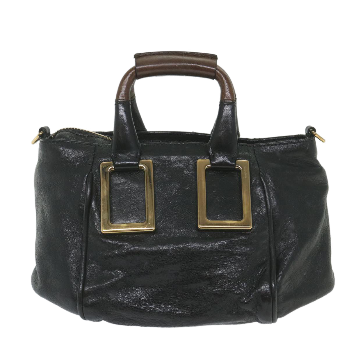Chloe Etel Hand Bag Leather 2way Black 03-11-50 bs10193