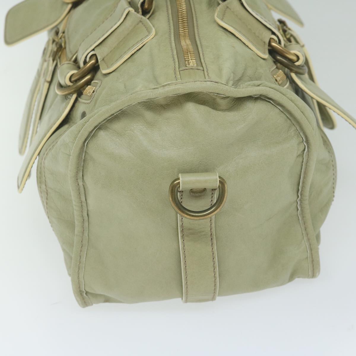 Chloe Hand Bag Leather Green bs11020