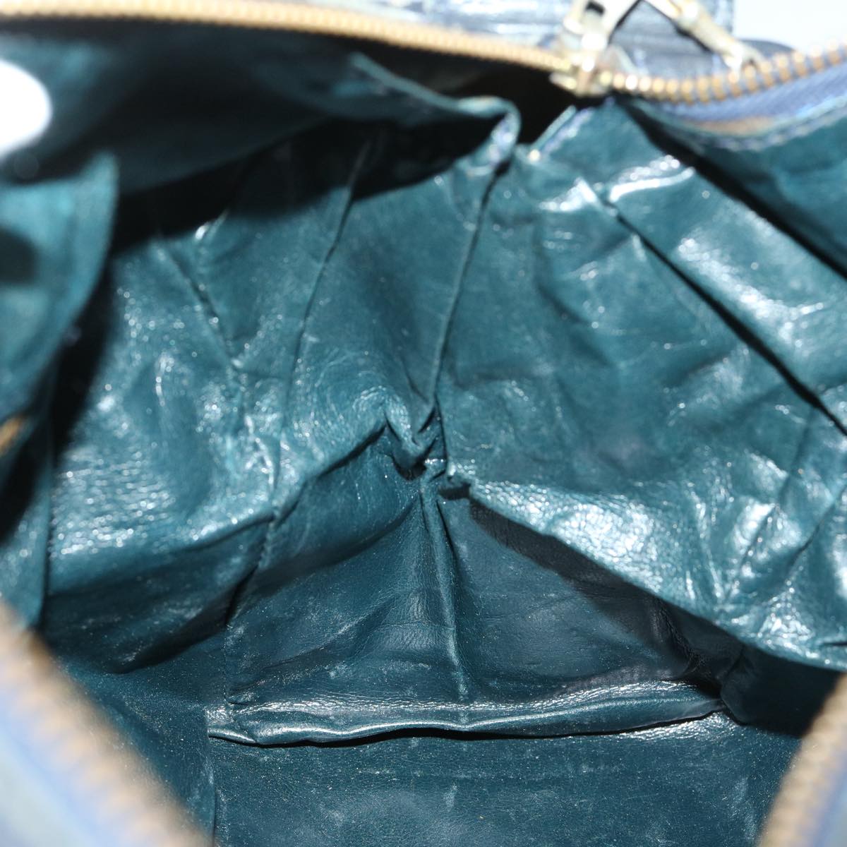 CELINE C Macadam Canvas Boston Bag Navy Auth bs12633