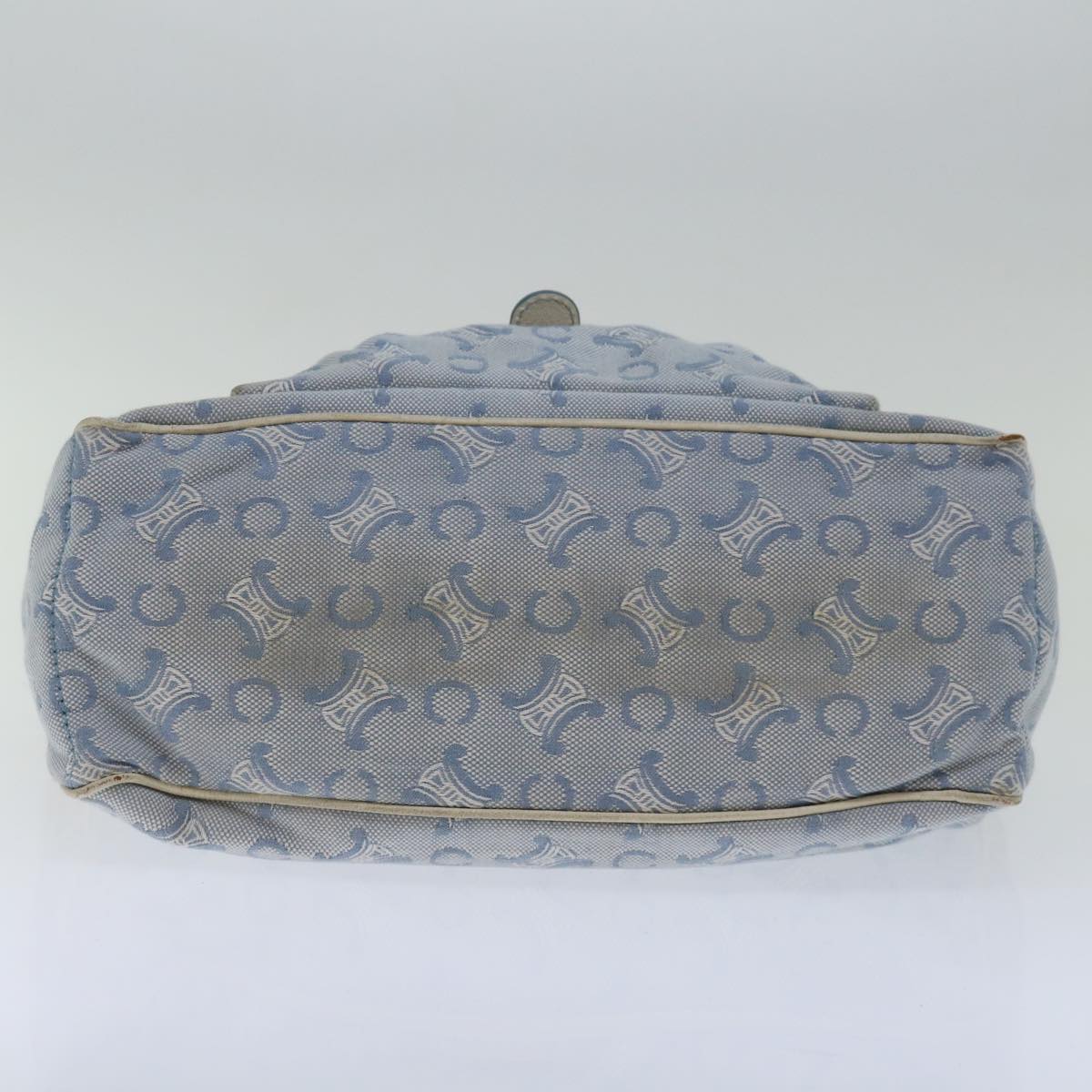 CELINE C Macadam Canvas Boogie Hand Bag Light Blue Auth bs12768