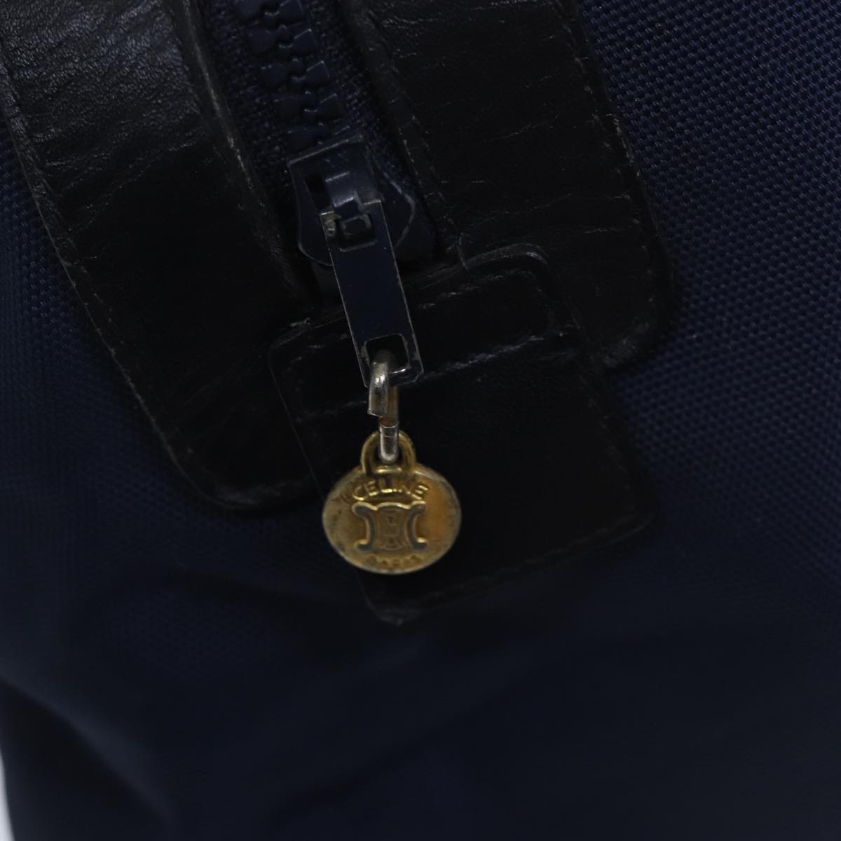 CELINE Boston Bag Canvas Navy Auth bs13182