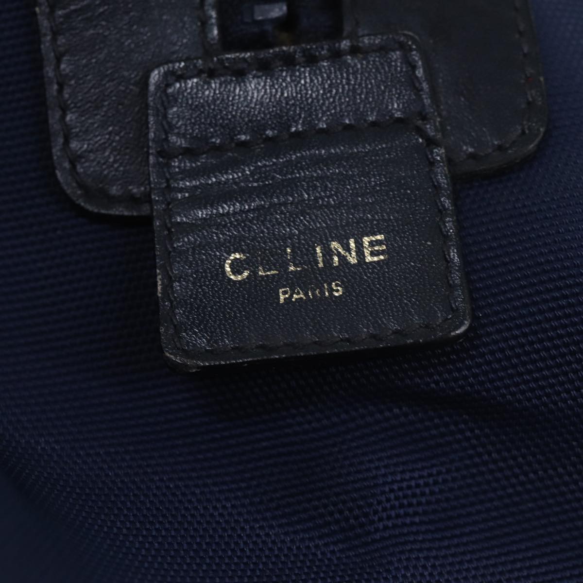 CELINE Boston Bag Canvas Navy Auth bs13182