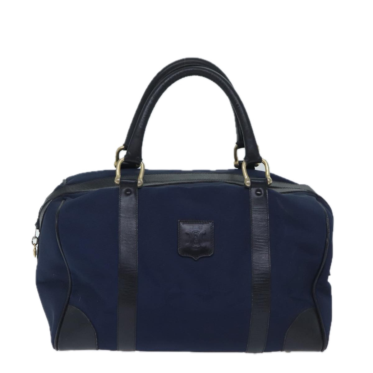 CELINE Boston Bag Canvas Navy Auth bs13182