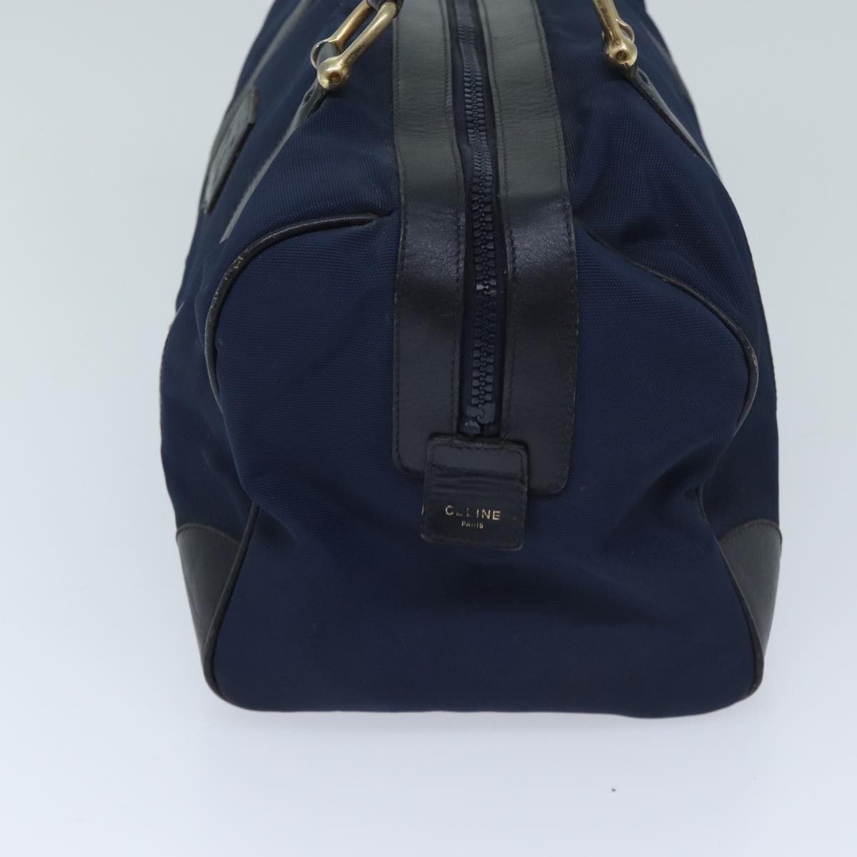 CELINE Boston Bag Canvas Navy Auth bs13182