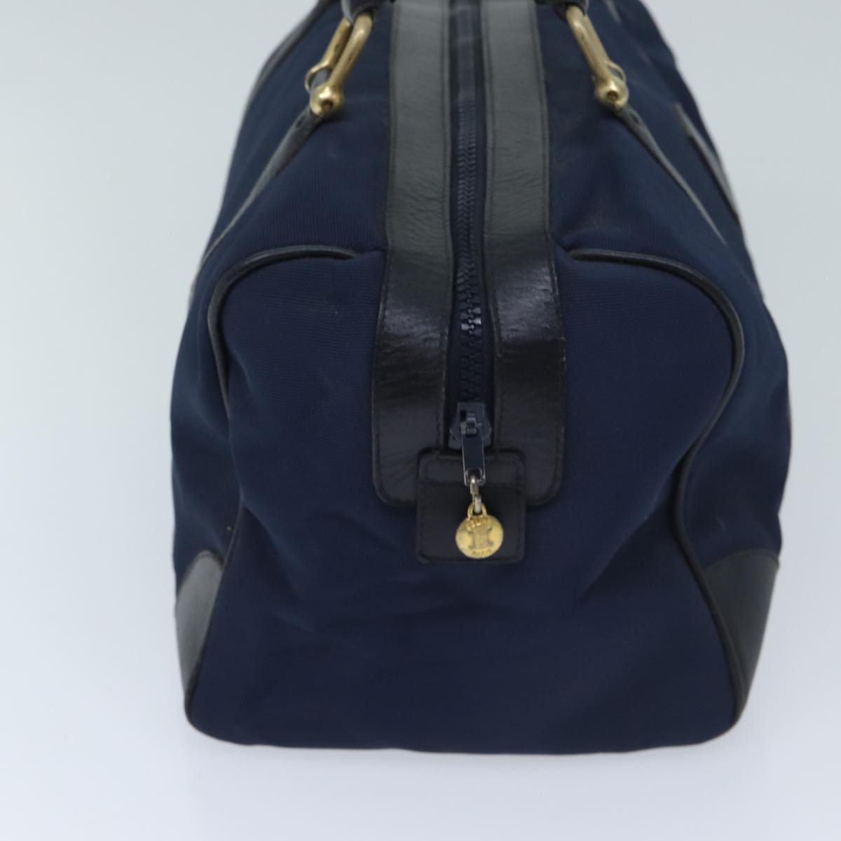 CELINE Boston Bag Canvas Navy Auth bs13182